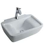 Ceramic plain white wash basin