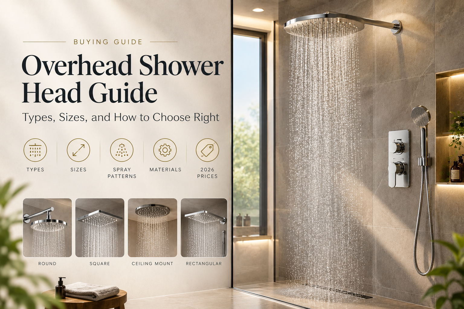 overhead shower head