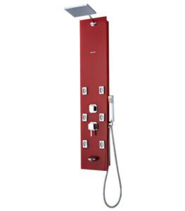 shower panels in the bathroom